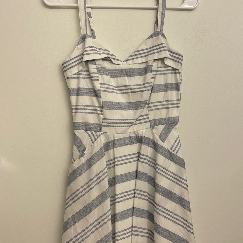 Striped Blue and White Women's Dress